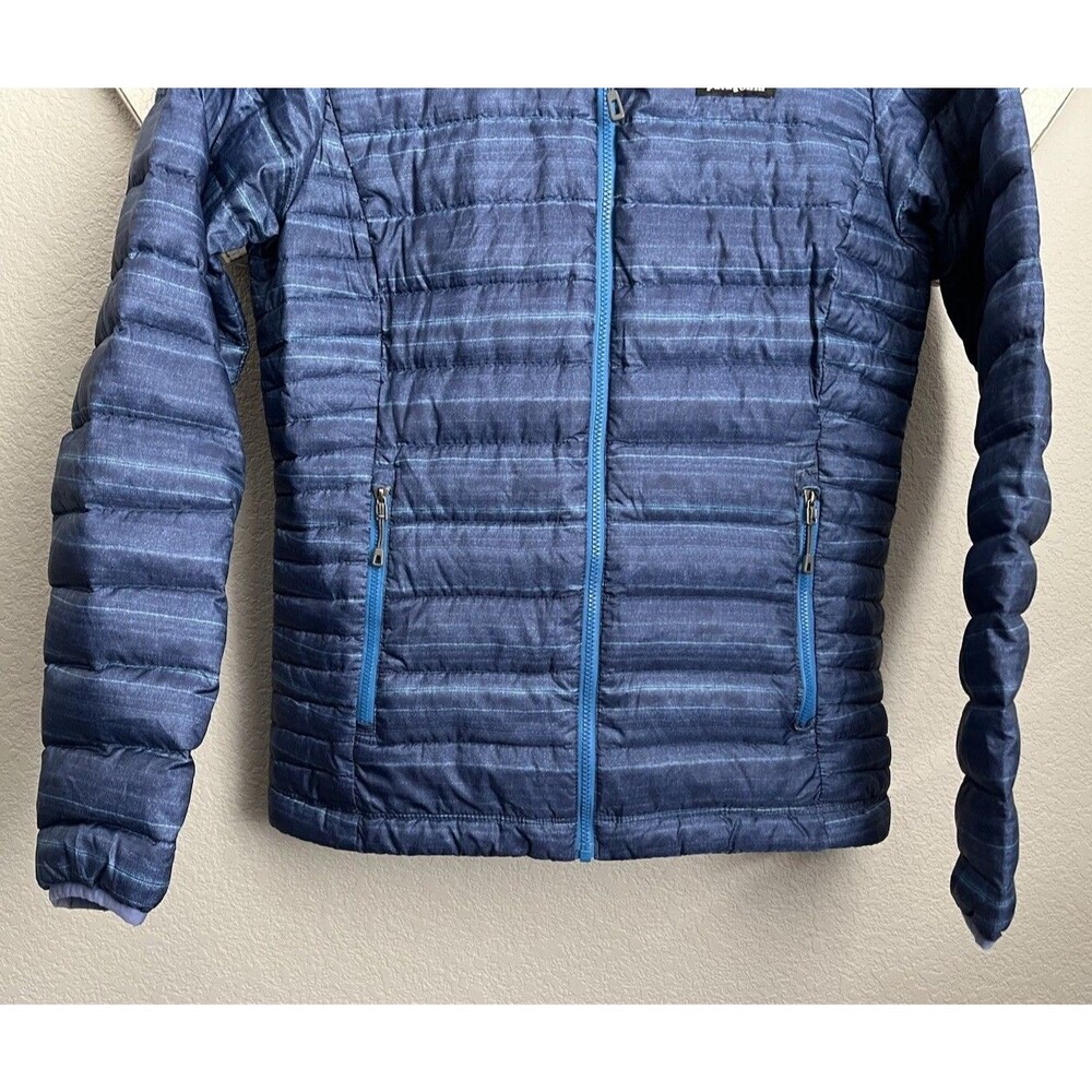 Patagonia Women's S Down Sweater Puffer Jacket 84683 - Blue Stripe - Picture 3 of 9